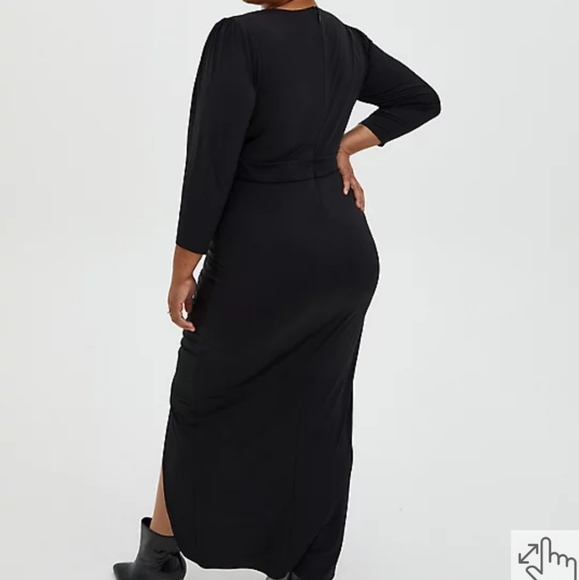 LAST CHANCE 🎉🎉 Torrid NWT  Black Studio Wrap Hi Lo Maxi Dress Sz 22 - Picture 5 of 16